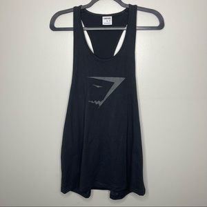 NWOT GYMSHARK Black Sharkhead Infill Stringer Tank Top XL